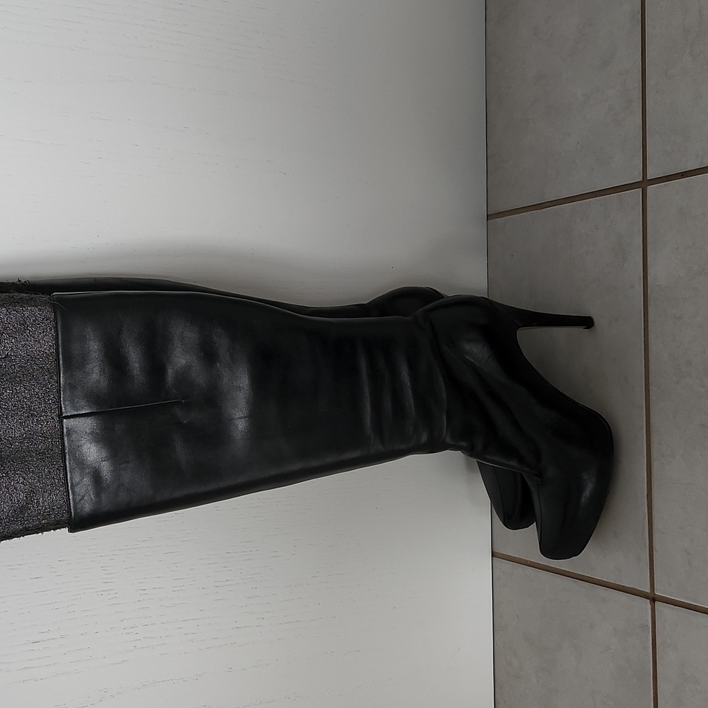 Guess platform leather stilletto boots